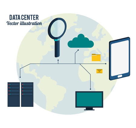 data center connection hardware network vector illustration eps 10のイラスト素材