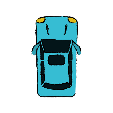 drawing car parking top view vector illustrationのイラスト素材