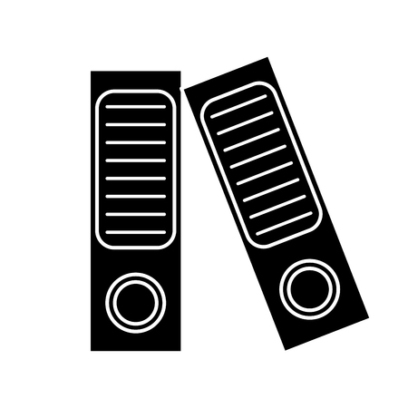 silhouette folder document archive folio office vector illustrationのイラスト素材