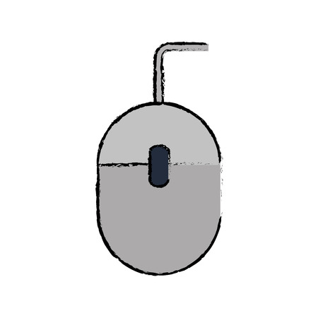drawing mouse computer device office vector illustrationのイラスト素材