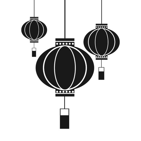 lanterns decoration chinese traditional celebration vector illustration eps 10のイラスト素材