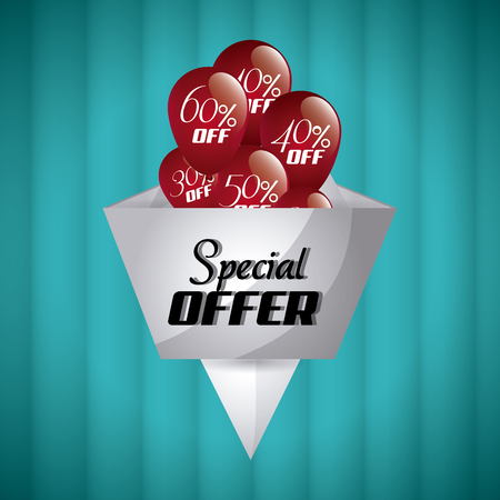 Discount concept with special offer icon design, vector illustration 10 eps graphic.のイラスト素材