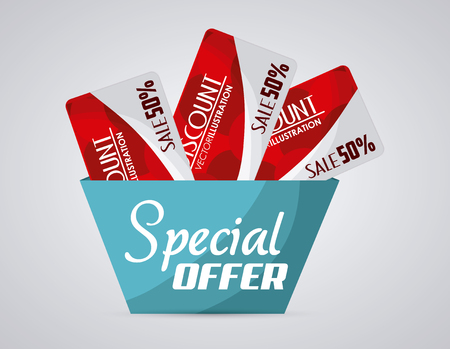 Discount concept with special offer icon design, vector illustration 10 eps graphic.のイラスト素材