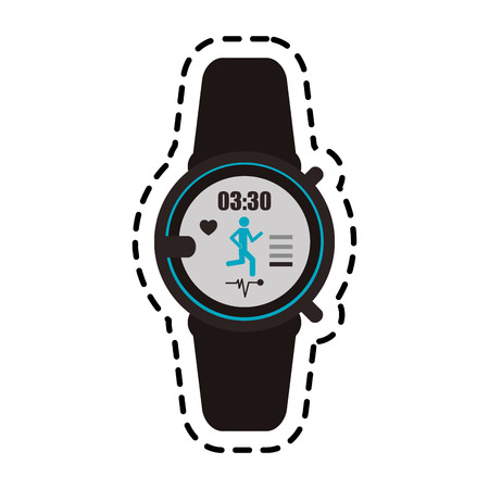 sport watch icon over white background. vector illustrationのイラスト素材