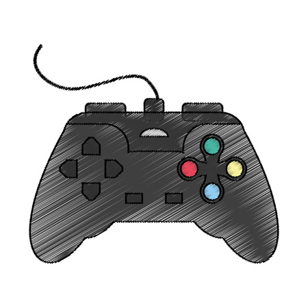 videogame control icon over white background. vector illustrationのイラスト素材