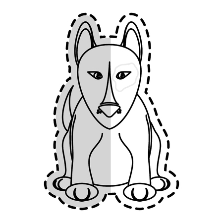 dog animal cartoon icon over white background. vector illustrationのイラスト素材