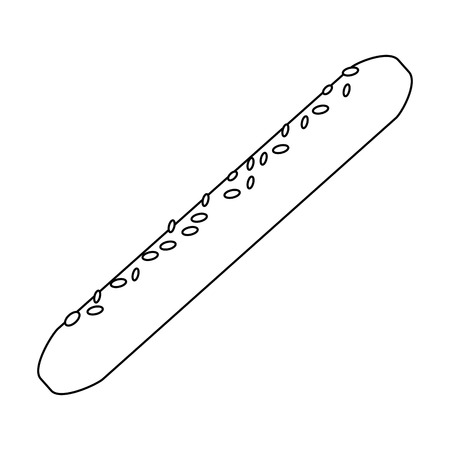bread stick icon over white background. bakery products concept. vector illustrationのイラスト素材