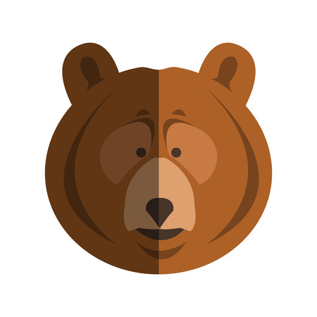 bear cartoon icon over white background. colorful design. vector illustrationのイラスト素材