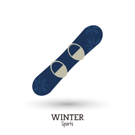 winter sport blue snowboard with snowflakes decoration vector illustrationのイラスト素材