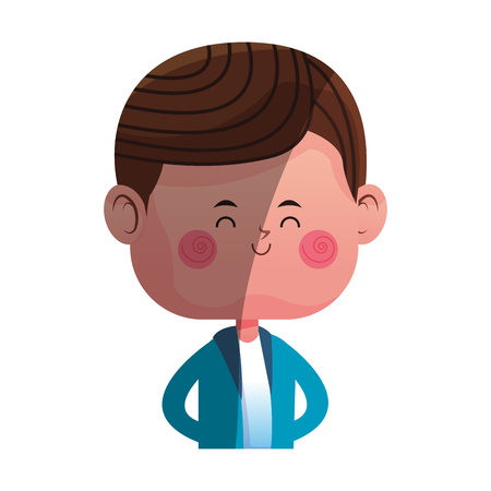 boy icon over white background. colorful design. vector illustrationのイラスト素材