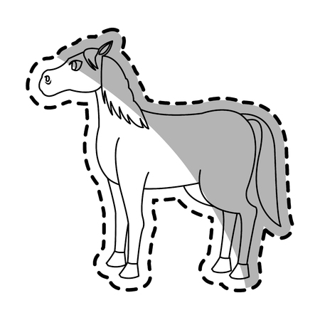 horse icon over white background. vector illustrationのイラスト素材