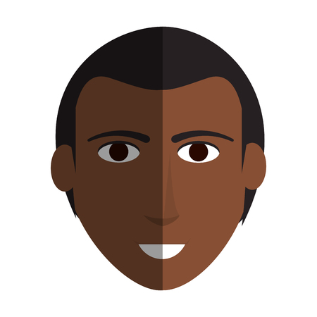 man face cartoon icon over white background. colorful design. vector illustrationのイラスト素材