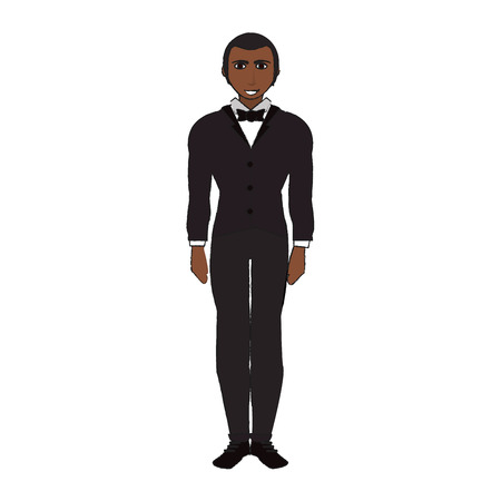 man cartoon icon over white background. colorful design. vector illustrationのイラスト素材