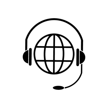 world planet head service communication pictogram vector illustration eps 10のイラスト素材