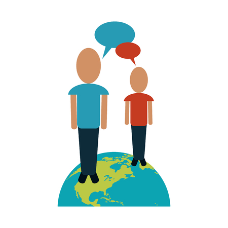 persons world talking chatting vector illustration eps 10のイラスト素材