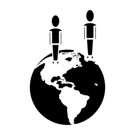 world people community social media communication pictogram vector illustration eps 10のイラスト素材