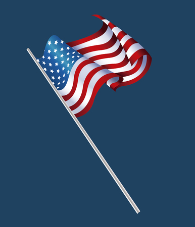 president day waving flag american decorative celebration vector illustration eps 10のイラスト素材
