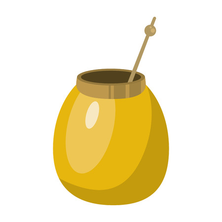 mate tea calabash herb vector illustrationのイラスト素材
