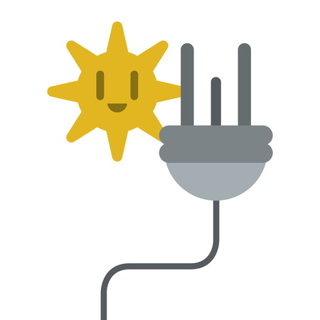 electric cable plug energy iconのイラスト素材