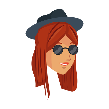 young girl cartoon icon over white background. colorful design. vector illustrationのイラスト素材