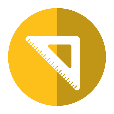 cartoon triangle ruler school shadow vector illustration eps 10のイラスト素材