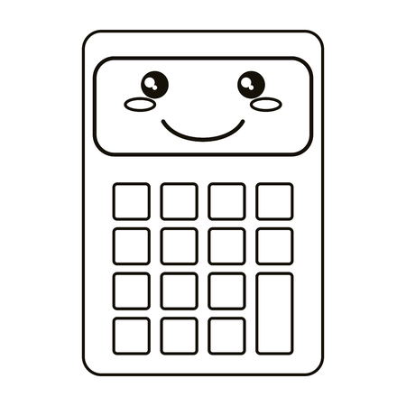 calculator mathematics accounting icon thin line vector illustration eps 10のイラスト素材