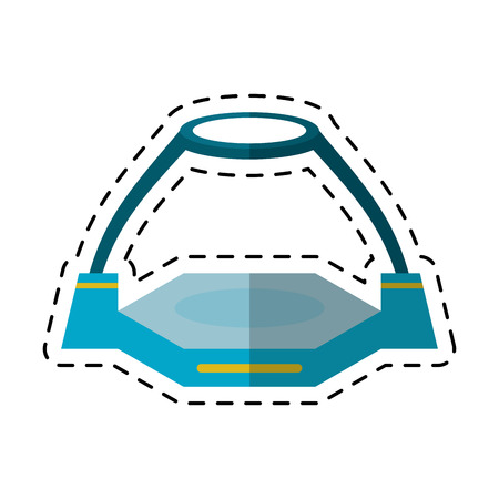 game platform simulator virtual reality cut line vector illustrationのイラスト素材