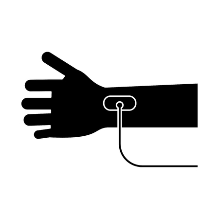 hand transfusion drop pictogram vector illustration eps 10のイラスト素材