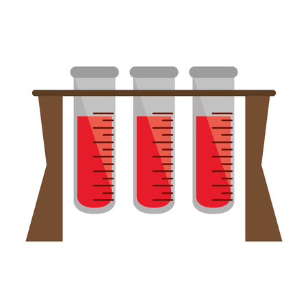 test tube rack medicine laboratory vector illustrationのイラスト素材