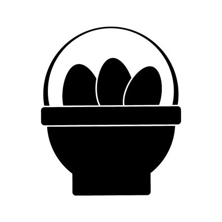 basket with easter eggのイラスト素材