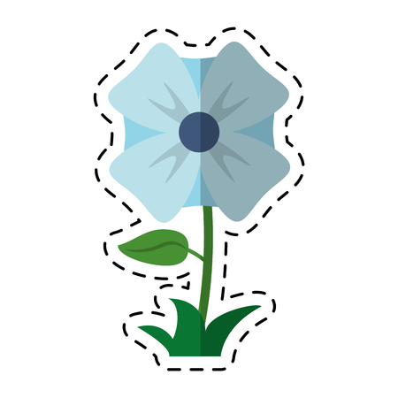 cartoon flower romantic natural icon vector illustrationのイラスト素材