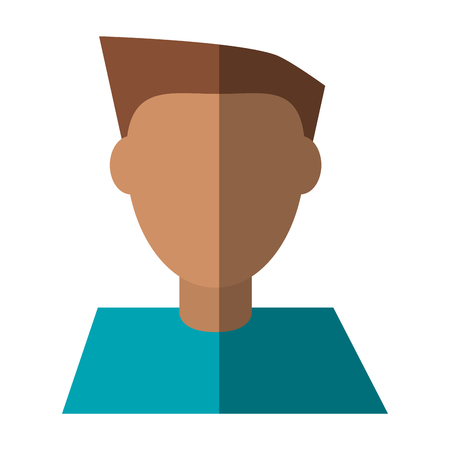 man cartoon icon over white background. colorful design. vector illustrationのイラスト素材