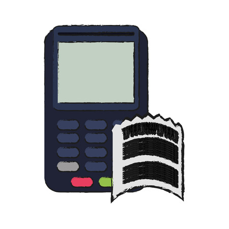 dataphone device icon over white background. vector illustrationのイラスト素材