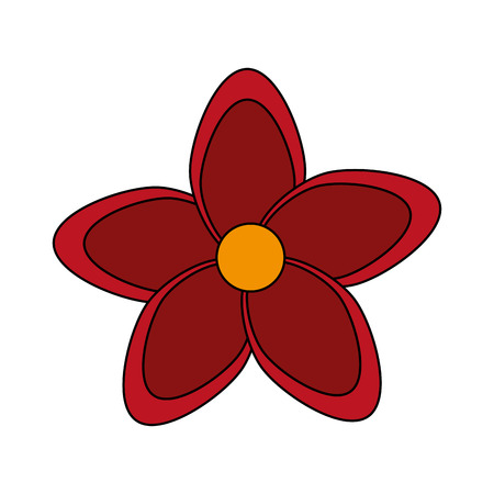 beautiful flower icon over white background. vector illustrationのイラスト素材
