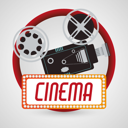 vintage camera fim cinema poster vector illustration eps 10のイラスト素材