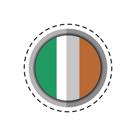 cartoon st patricks day irish flag emblem vector illustration eps 10のイラスト素材