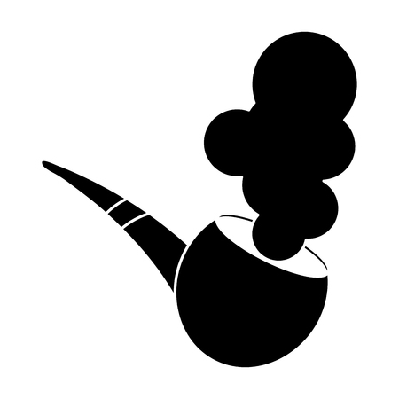 st patrick day tobacco pipe smoke pictogram vector illustration eps 10のイラスト素材
