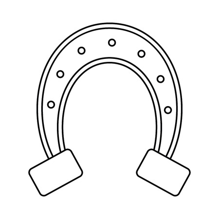 st patricks day horseshoe symbol thin line vector illustration eps 10のイラスト素材