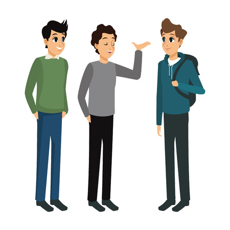 group male talking casual design vector illustration eps 10のイラスト素材