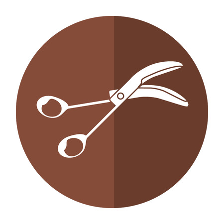scissors surgery tool icon shadow vector illustrationのイラスト素材