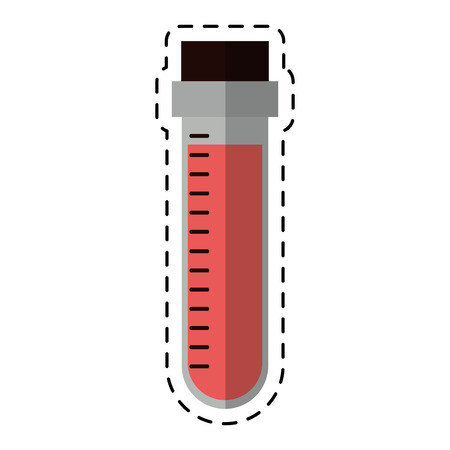 cartoon test tube laboratory medical icon vector illustrationのイラスト素材
