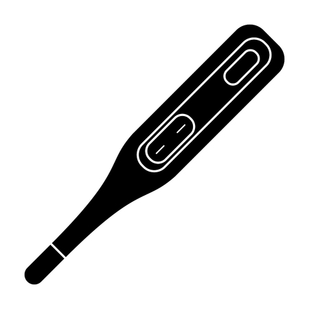 thermometer digital medical icon pictogram vector illustrationのイラスト素材