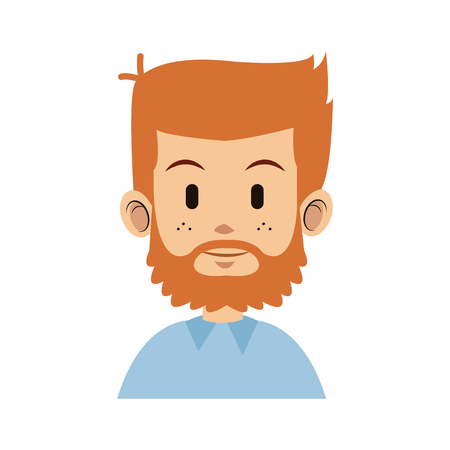man cartoon icon over white background. colorful design. vector illustrationのイラスト素材