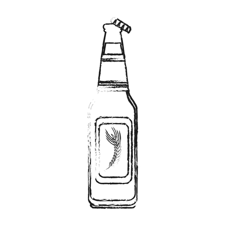 beer glass icon over white background. vector illustrationのイラスト素材
