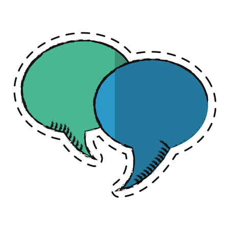 cartoon bubble speech communication dialogのイラスト素材