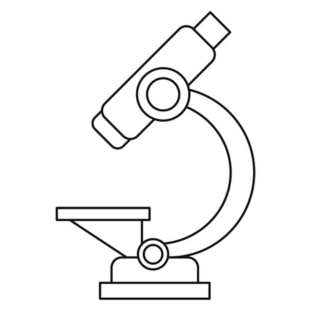 laboratory microscope equipment icon thin line vector illustrationのイラスト素材
