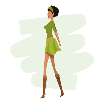 happy woman fashion slimのイラスト素材