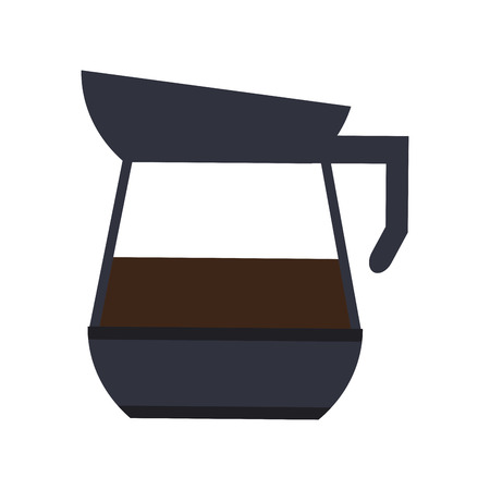 coffee maker machine icon over white background. colorful design. vector illustrationのイラスト素材