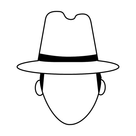 faceless man with hat icon image vector illustration designのイラスト素材