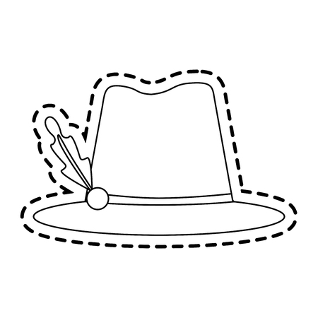 tyrolean hat german culture icon image vector illustration designのイラスト素材